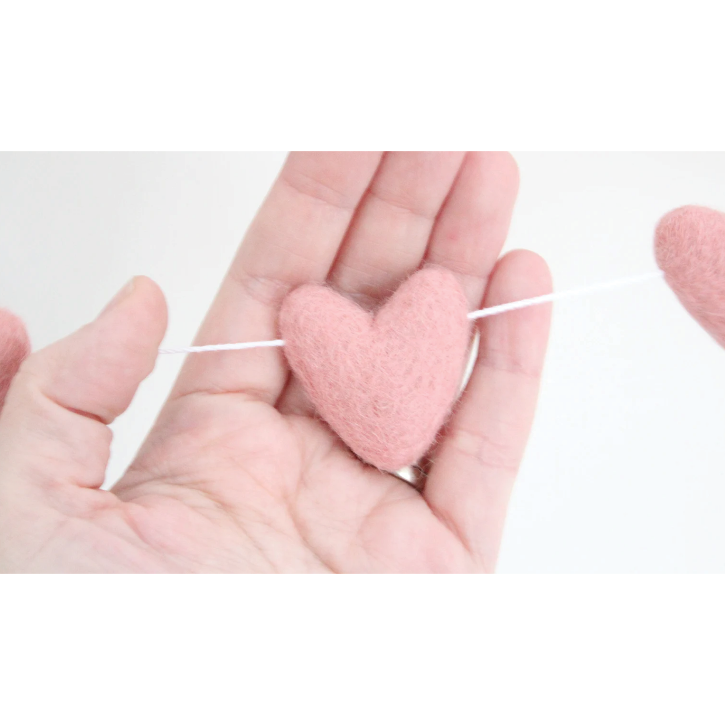 Heart Garland in Light Pink