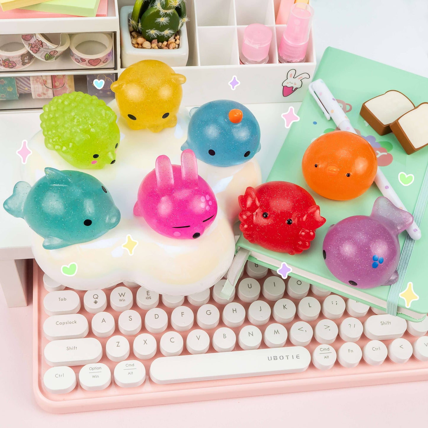 Jumbo Glitter Mochi Squishy (Assorted Styles)
