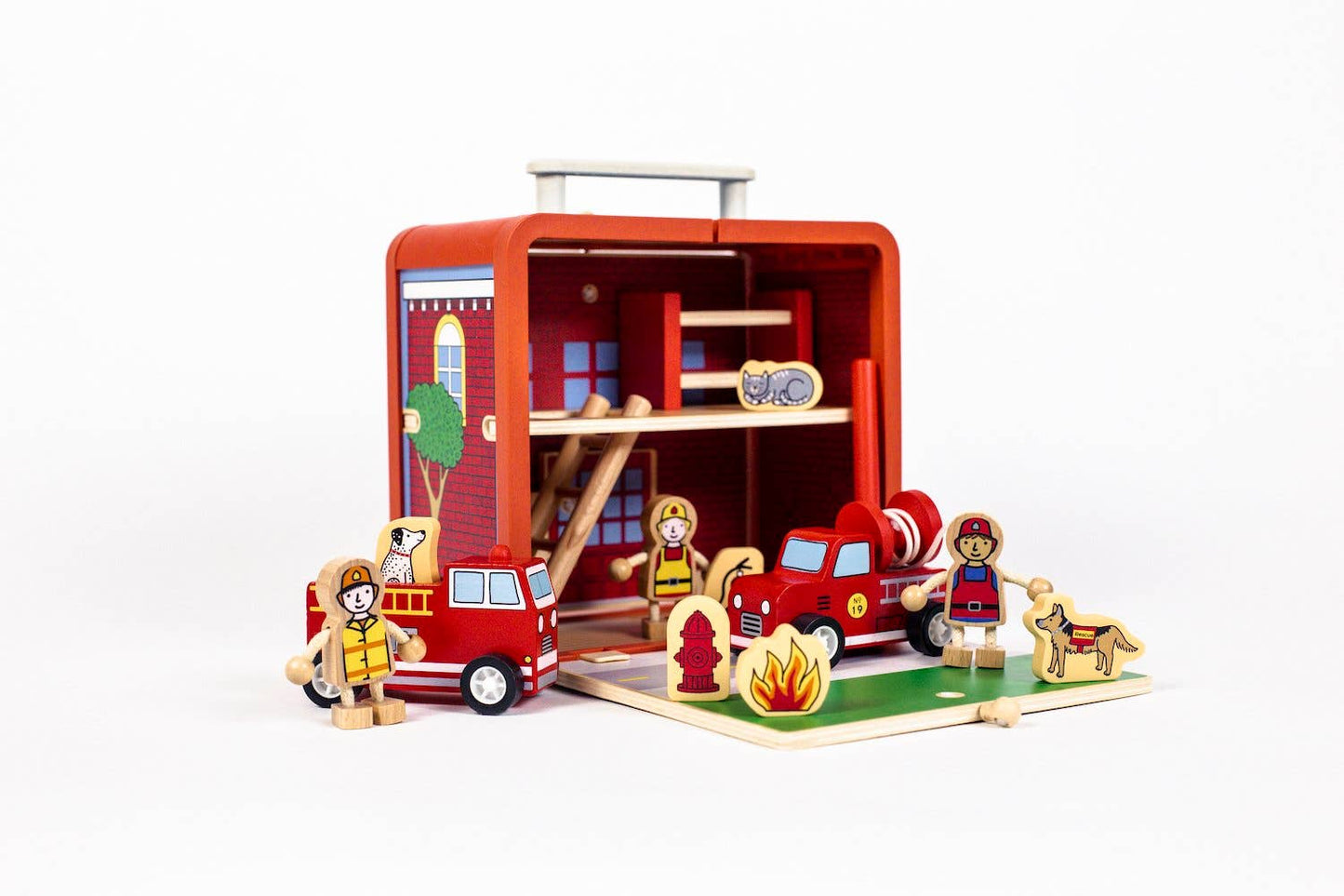 Suitcase Series: Fire House Play Set