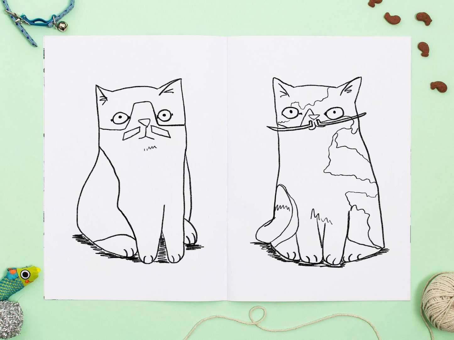 Meowstachio Cats Colouring Book