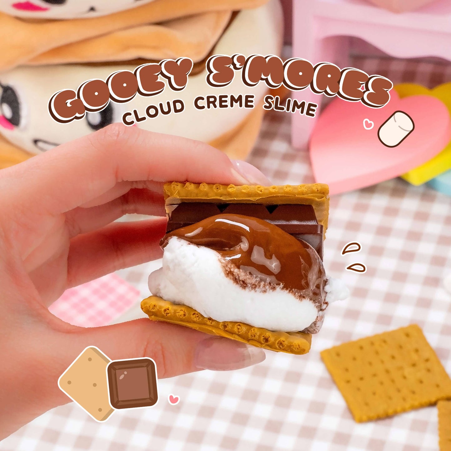 Gooey S'mores Cloud Creme Slime by Kawaii Slime Company