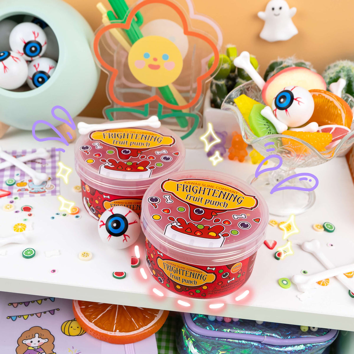 Frightening Fruit Punch Clear Signature Dome™ Slime