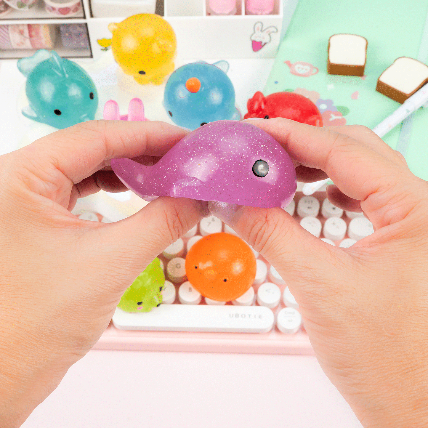 Jumbo Glitter Mochi Squishy (Assorted Styles)