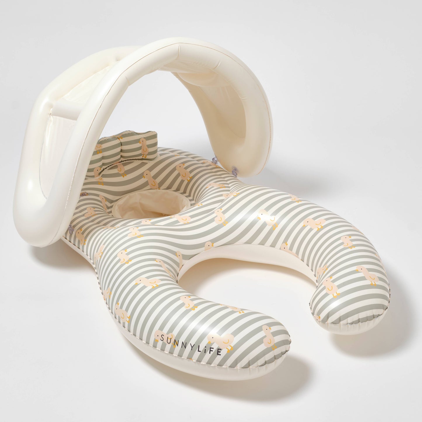 Float Together Baby Seat Duck Sage Stripe
