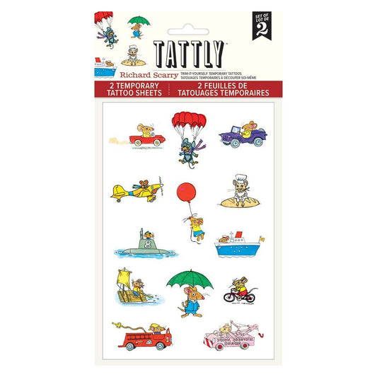 Busy World Mice Tattoo Sheet - Tattly