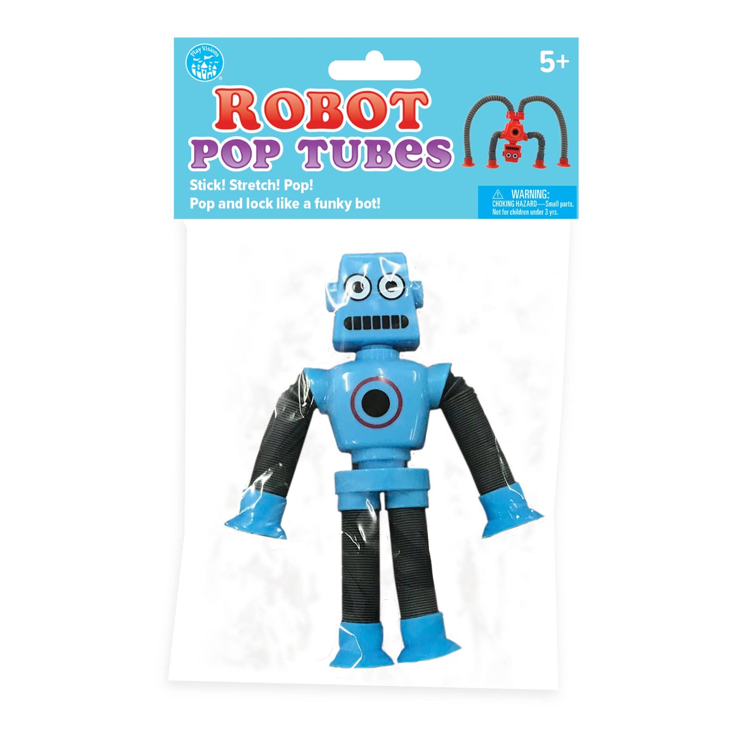 Single Robot Pop Tubes (Assorted Colors)