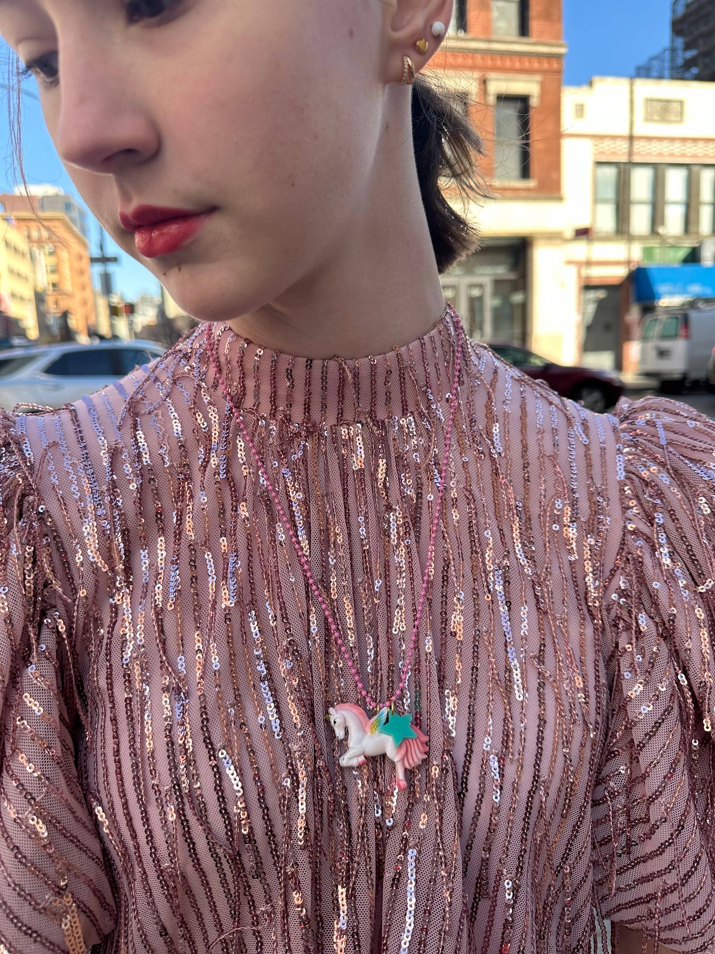 Rainbow Unicorn Necklace by Gunner & Lux