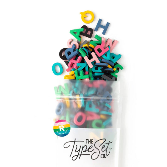 1" Rainbow Prep Magnetic Letters by The Type Set Co