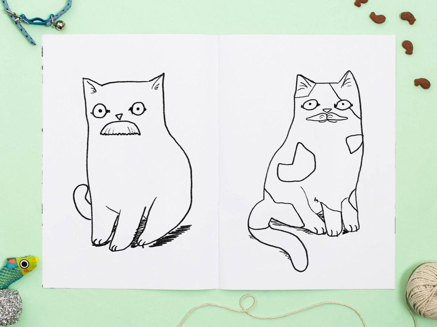 Meowstachio Cats Colouring Book