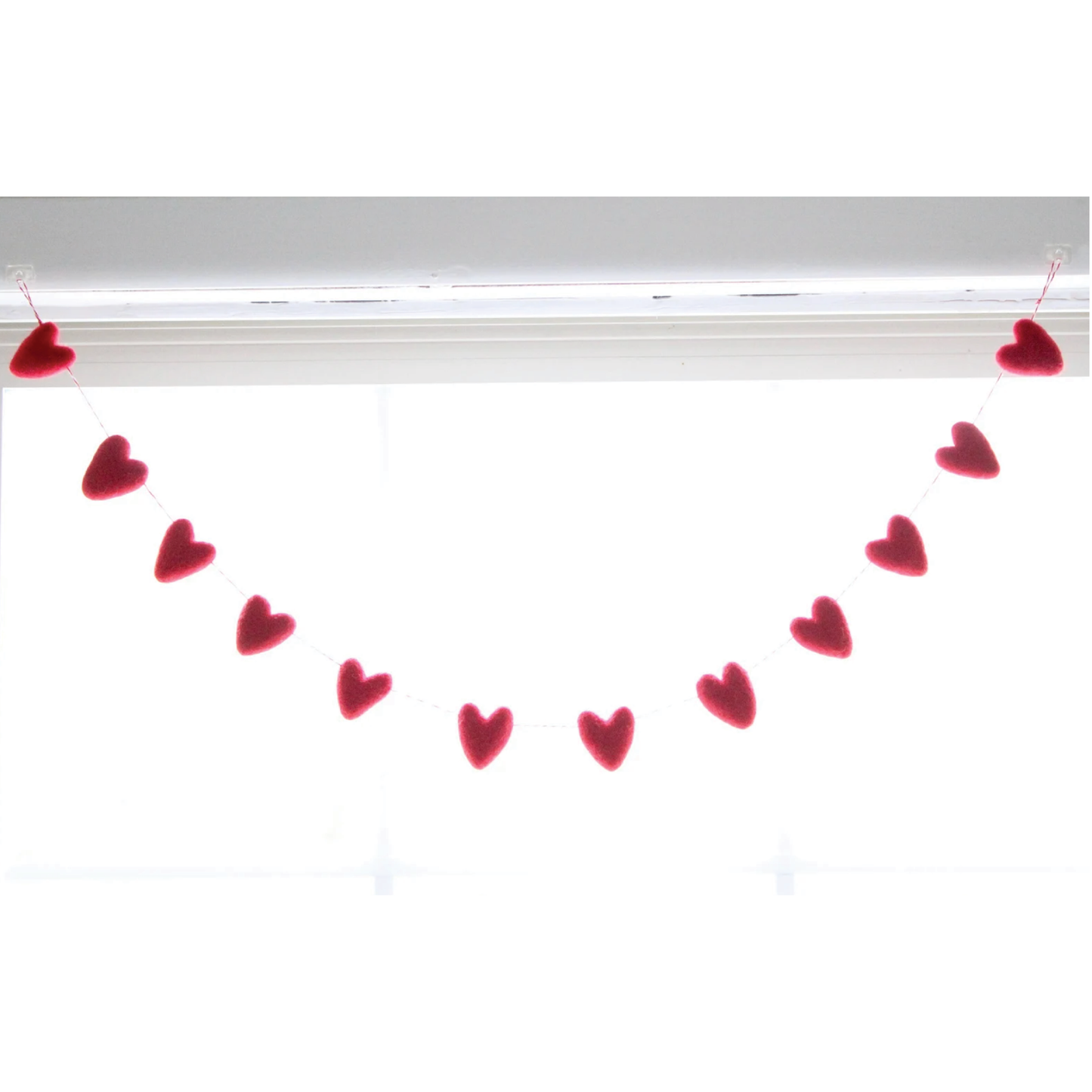 Red Felt Heart Garland