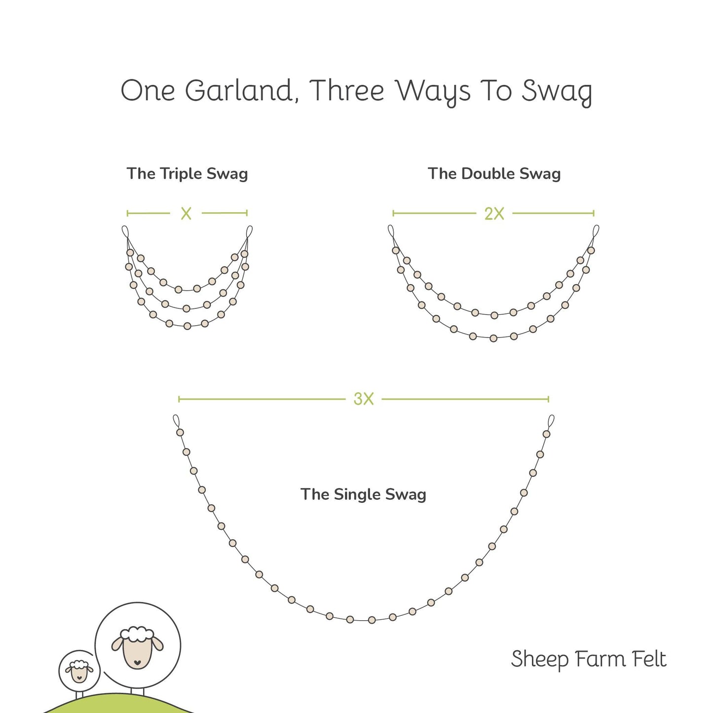 Heart Garland in Light Pink