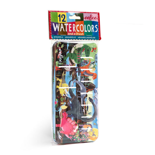 Dinosaur - Watercolor Tin Paint Set by eeBoo