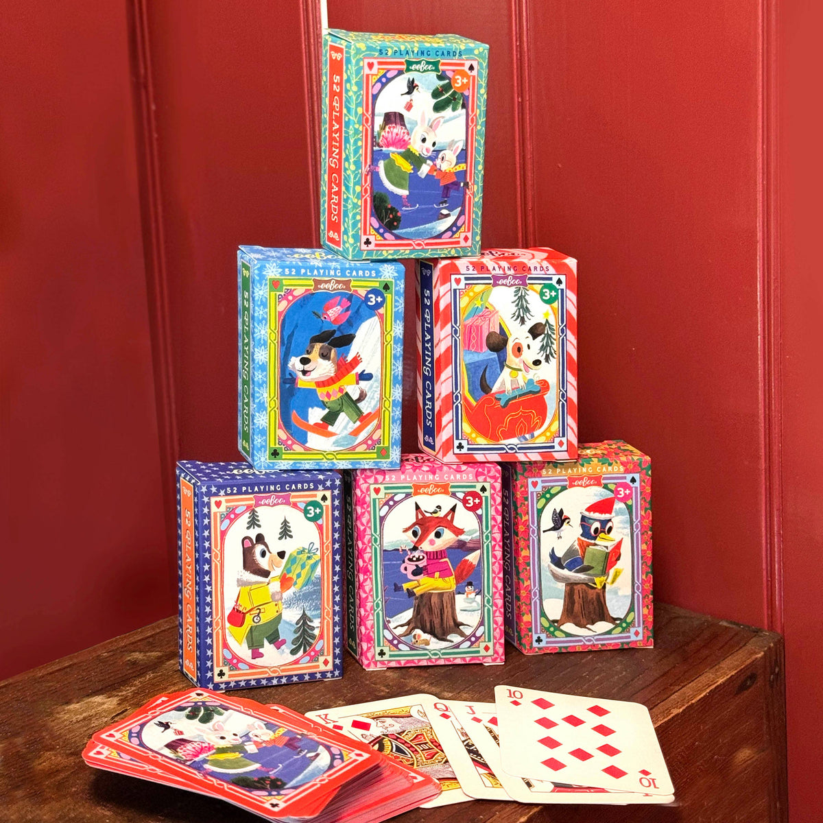 Holiday in the Woods Tiny Playing Cards