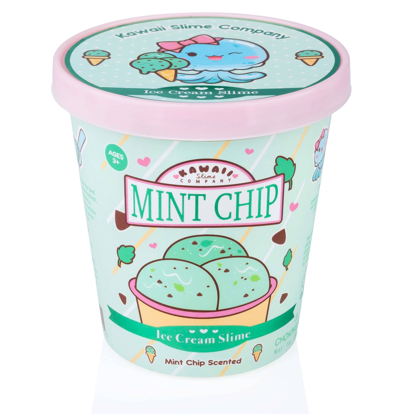 Mint Chip Scented Ice Cream Pint Slime by Kawaii Slime Company