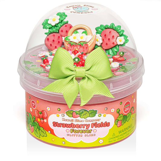 Strawberry Fields Forever Glitter Slime by Kawaii Slime Company