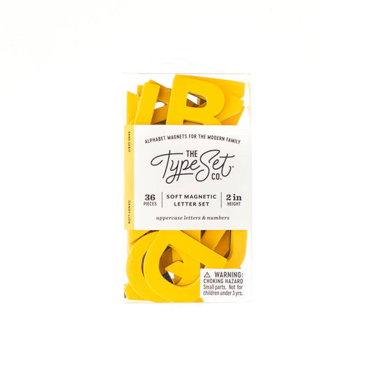 2" Yellow Magnetic Letters by The Type Set Co