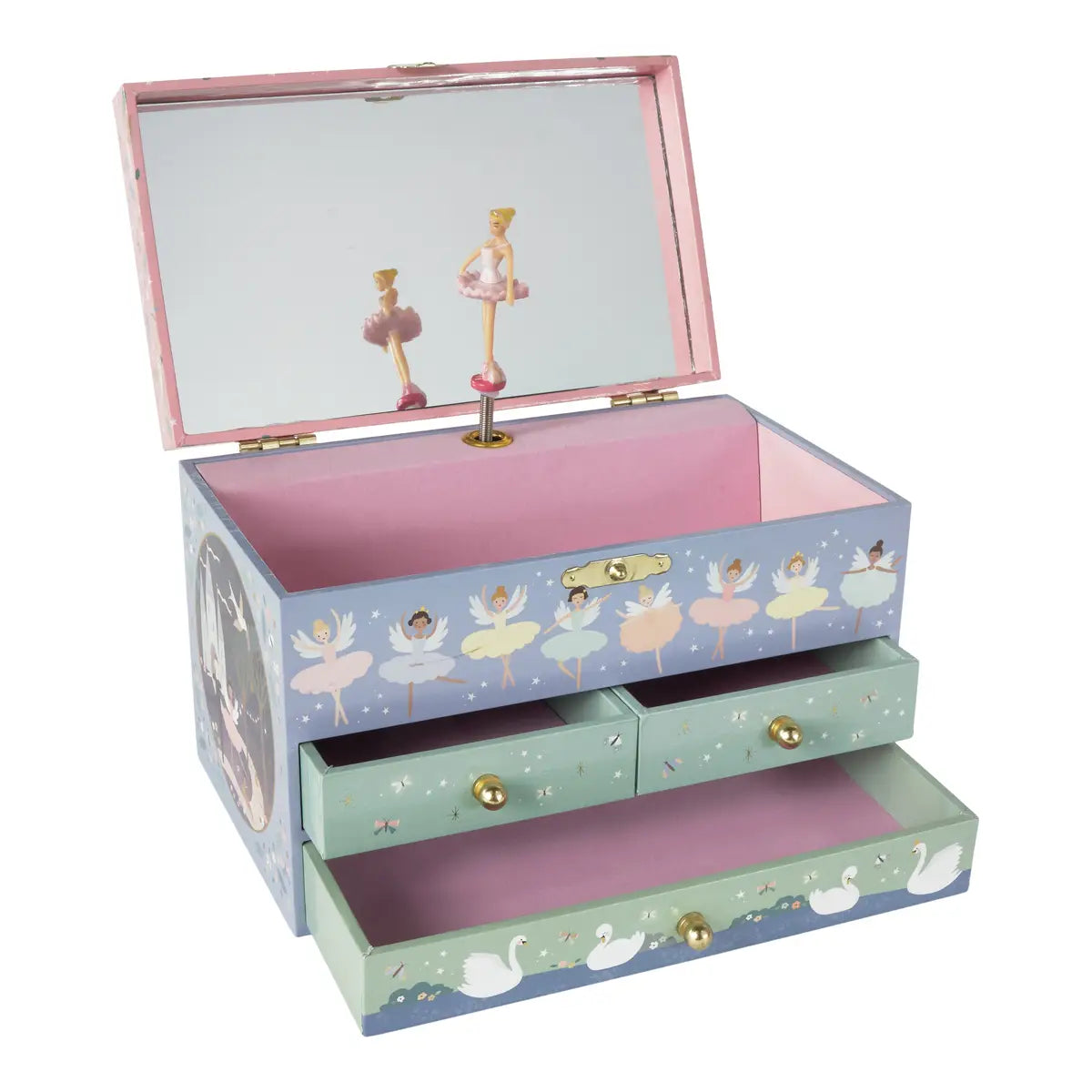 Musical Jewelery Box with 3 Drawers - Enchanted