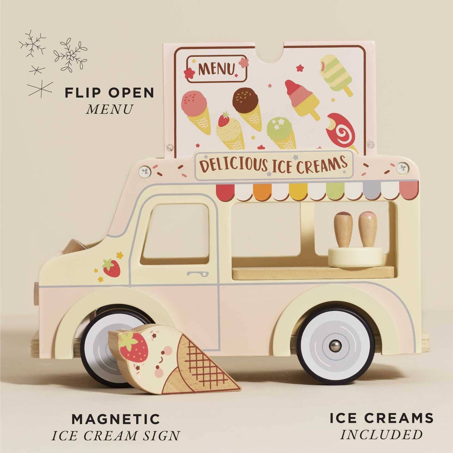 Wooden Ice Cream Van by Le Toy Van