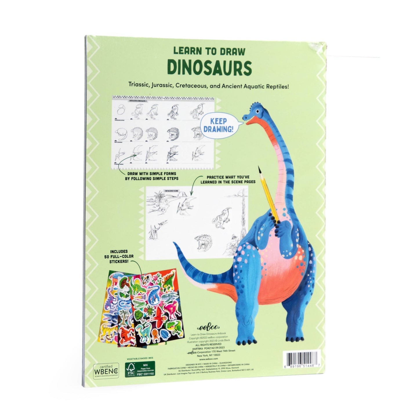 Learn to Draw Dinosaurs with Stickers by eeBoo