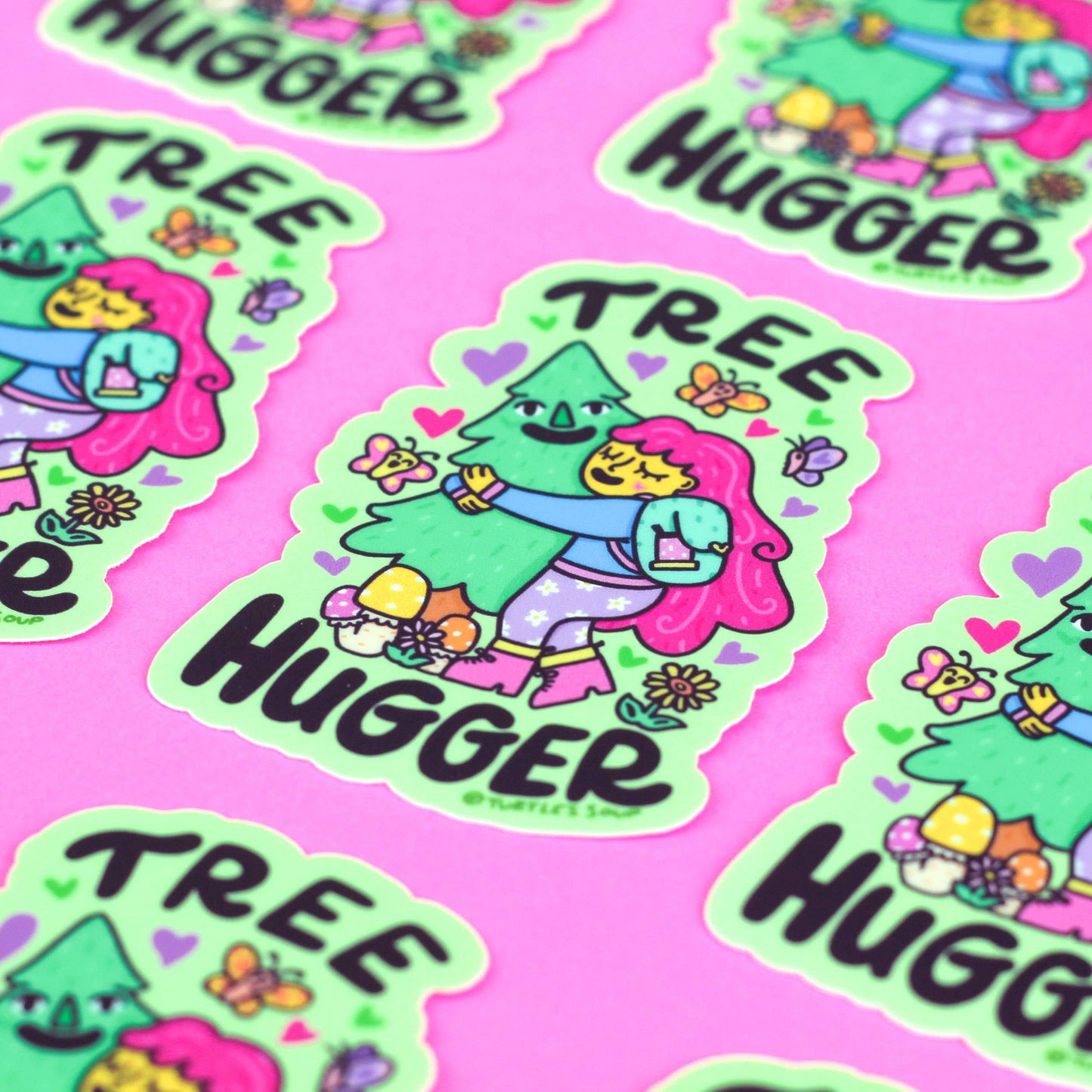 Tree Hugger Vinyl Sticker