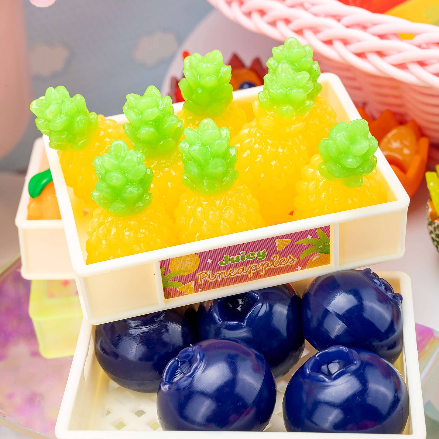 Mini Fruit Mart Taba Squishy (Assorted Fruits)