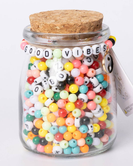 Good Vibes Bead Jar with Yin Yang Charm