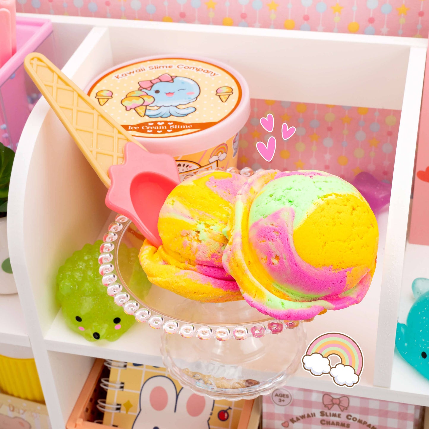 Sherbet Scented Ice Cream Pint Slime by Kawaii Slime Company