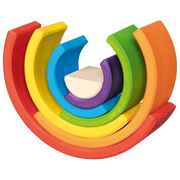 Little Rainbow Wooden Building Blocks