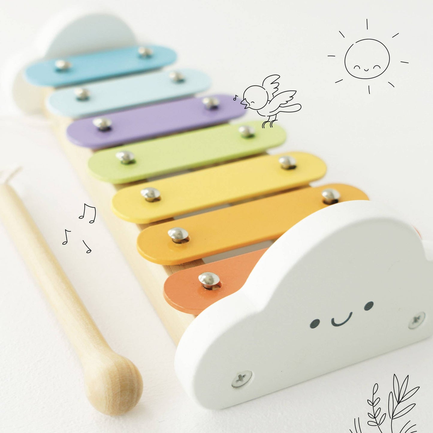 Rainbow Wooden Xylophone by Le Toy Van