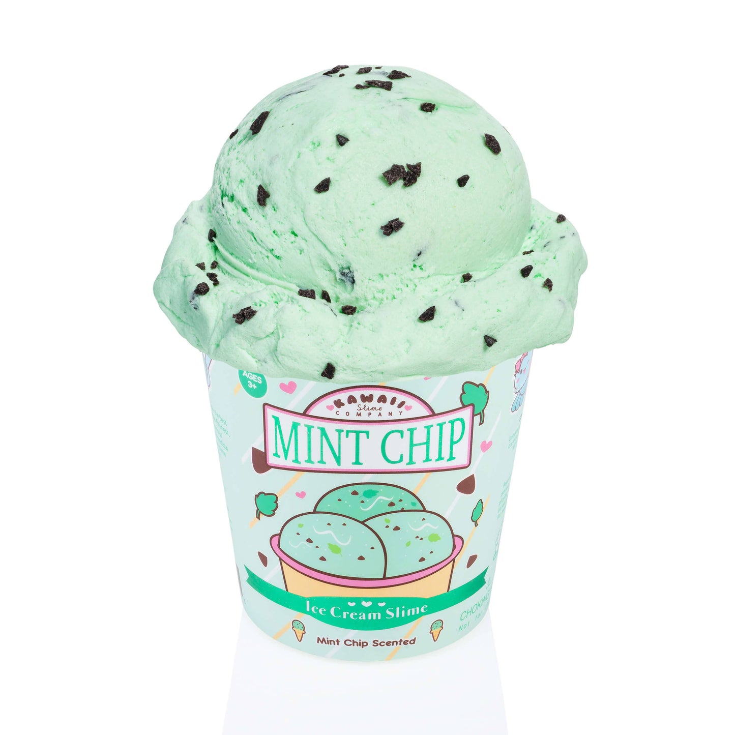 Mint Chip Scented Ice Cream Pint Slime by Kawaii Slime Company