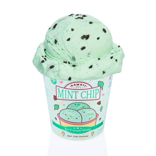 Mint Chip Scented Ice Cream Pint Slime by Kawaii Slime Company