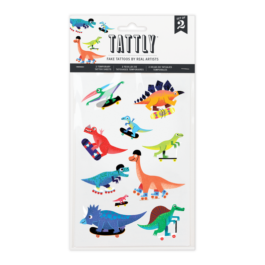 Dino Derby Temporary Tattoo Sheets