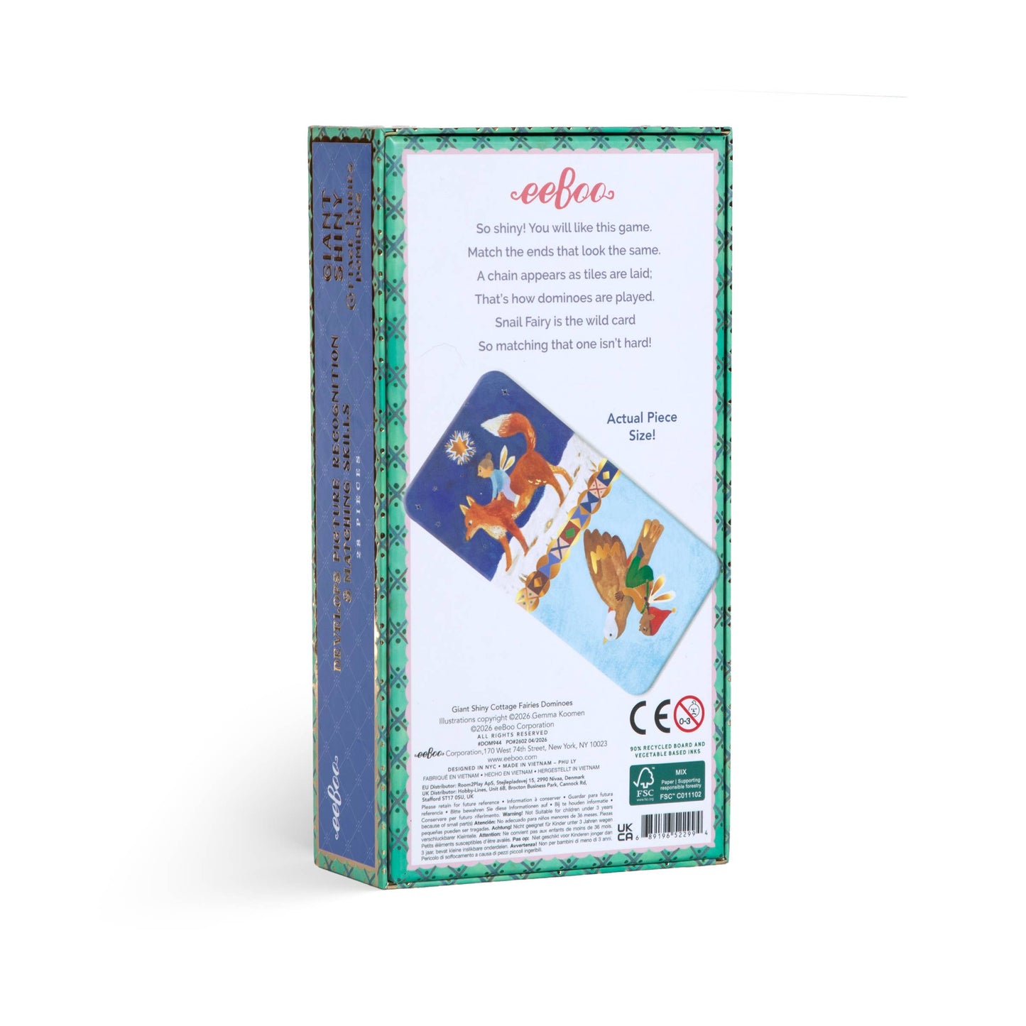 Cottage Fairy Giant Shiny Dominoes