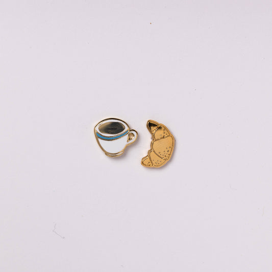 Croissant & Coffee Earrings - Yellow Owl Workshop