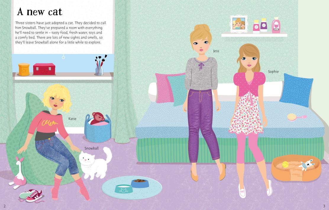 Sticker Dolly Dressing - Cats & Kittens