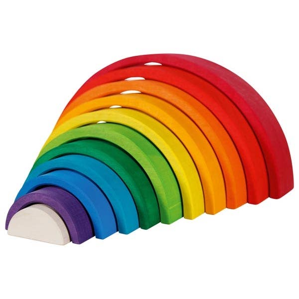 Large Rainbow Wooden Building Blocks