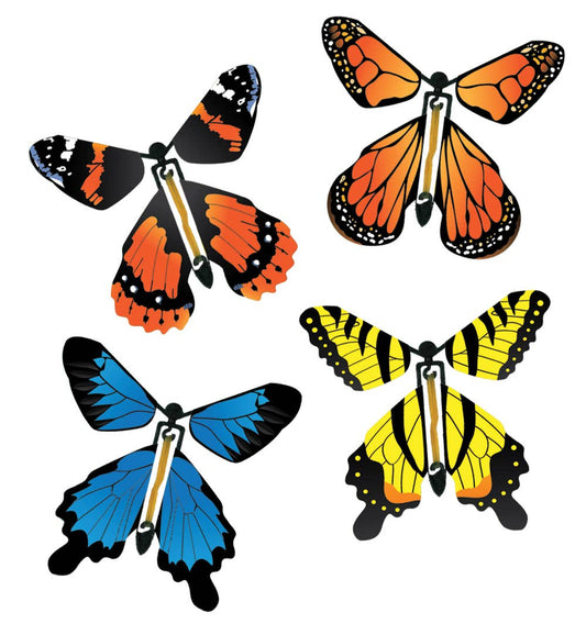 Wind-Up Butterfly Flying Toy (Assorted Colors)