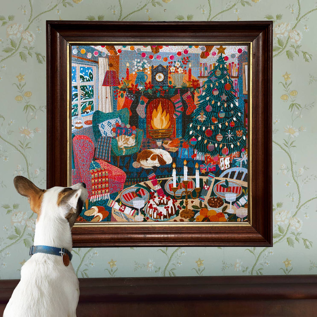 English Cottage Christmas 1000 Piece Square Puzzle