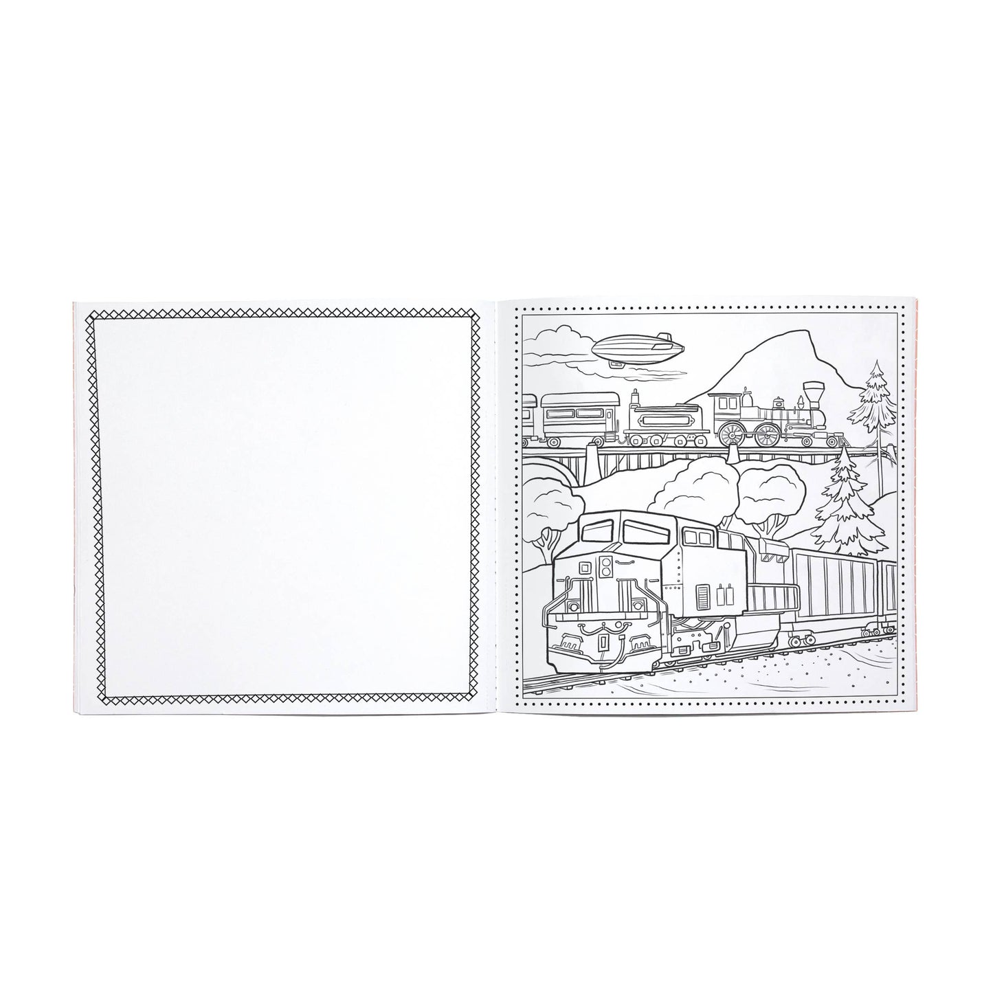 Vehicles & Construction Square Coloring Book