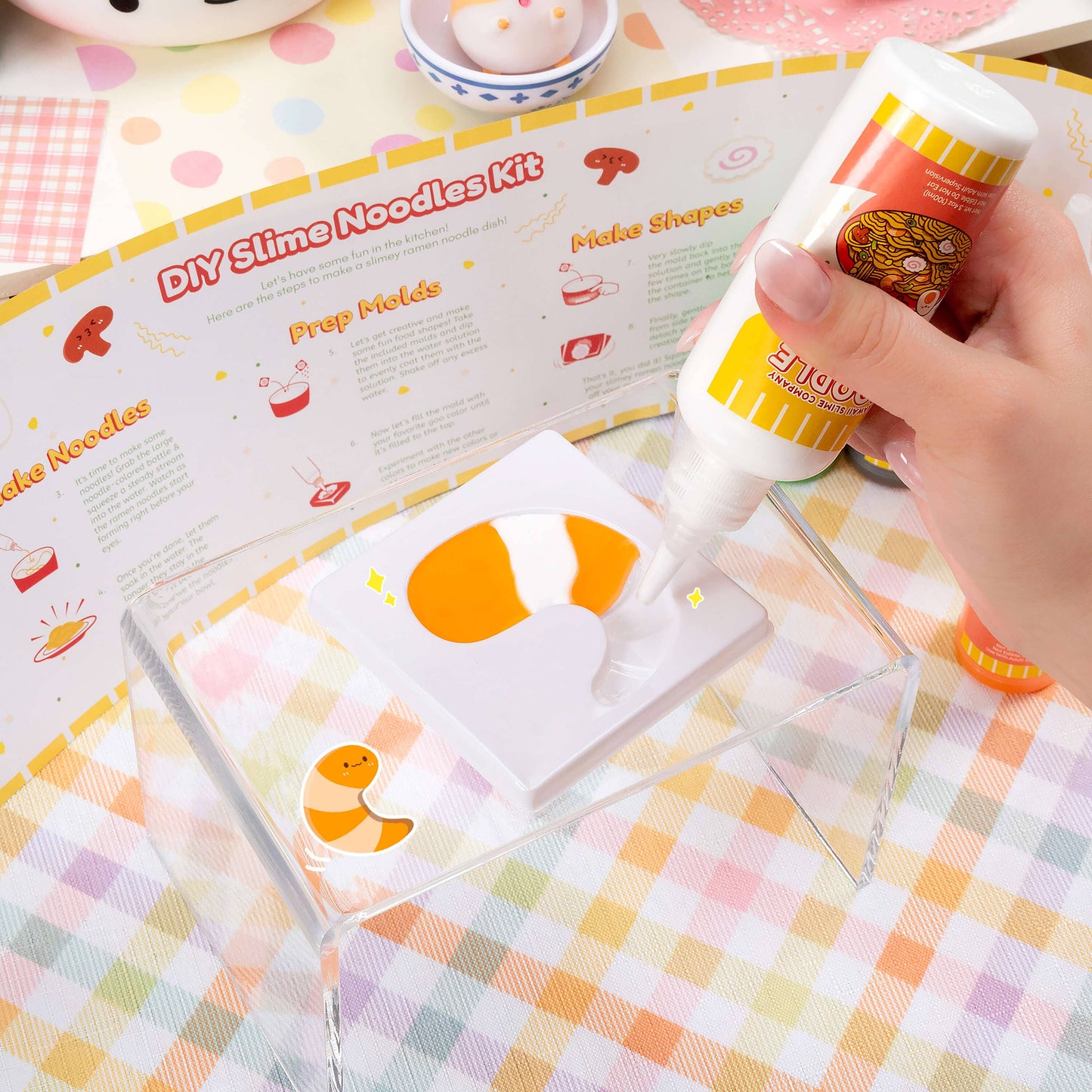 Instant Ramen Noodles Slime Science Kit by Kawaii Slime Company