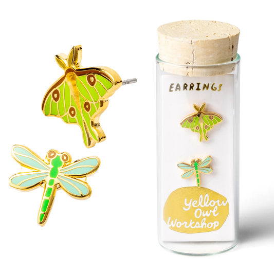 Luna Moth & Dragonfly Earrings