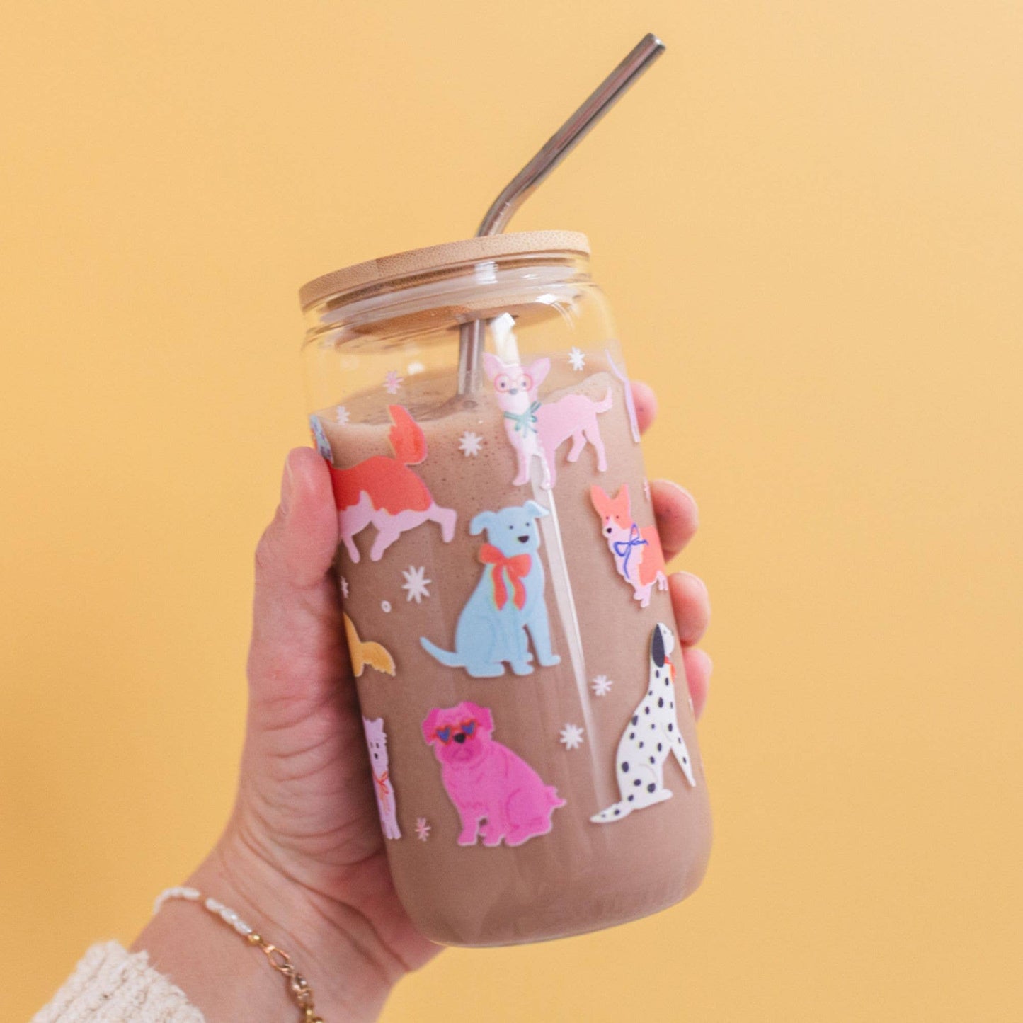 Dapper Dogs Glass Can
