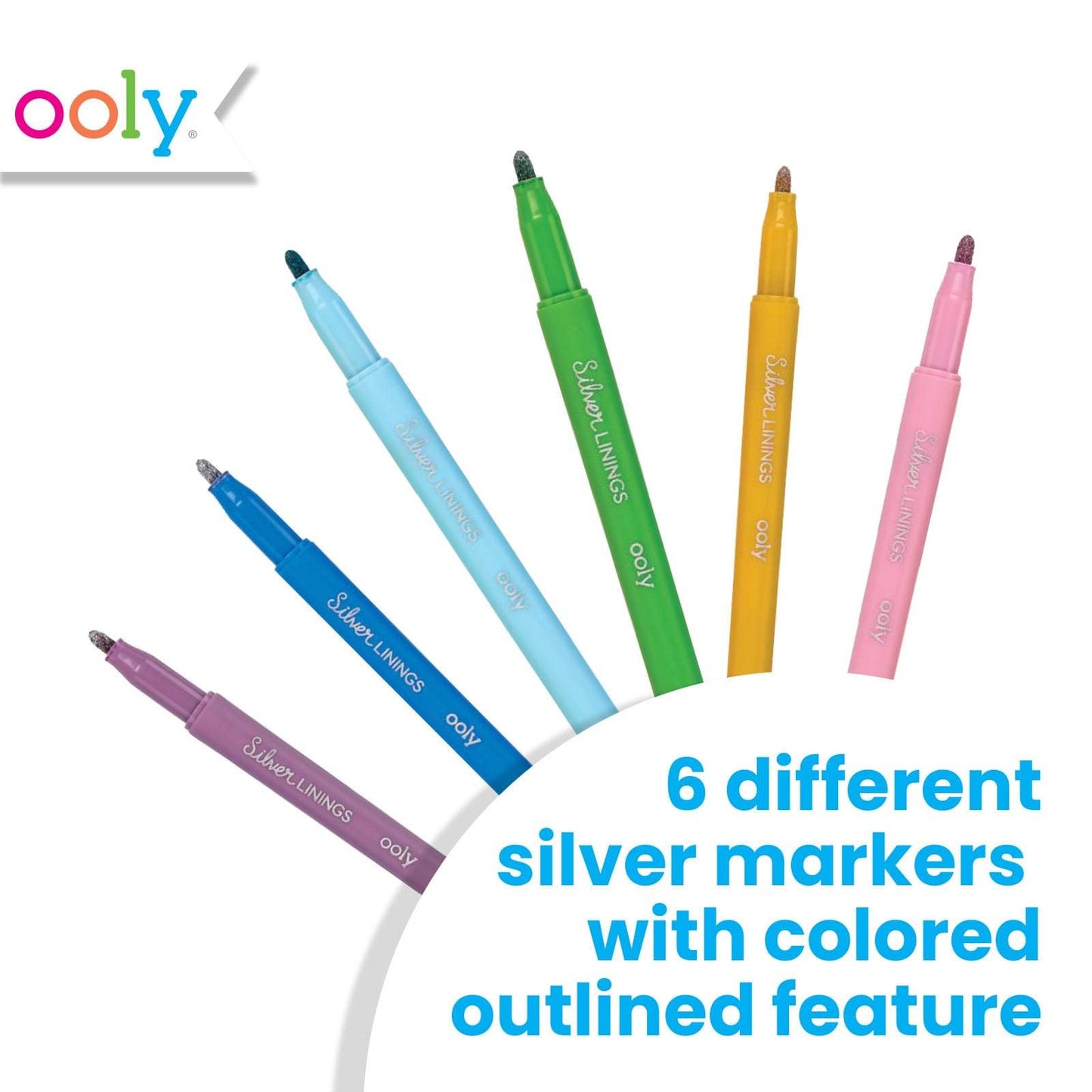 Silver Linings: Colorful Outline Markers by OOLY