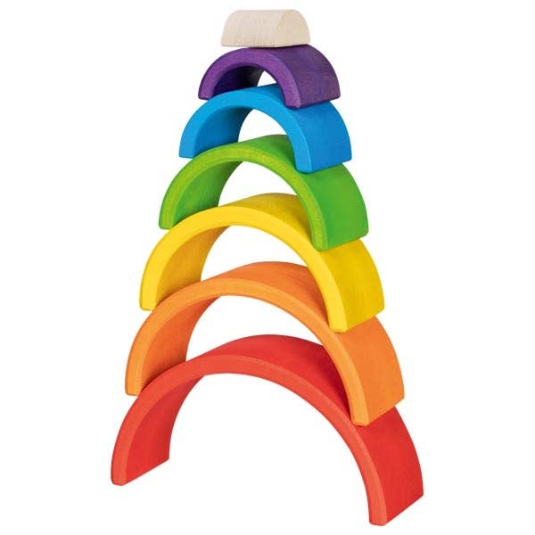 Little Rainbow Wooden Building Blocks