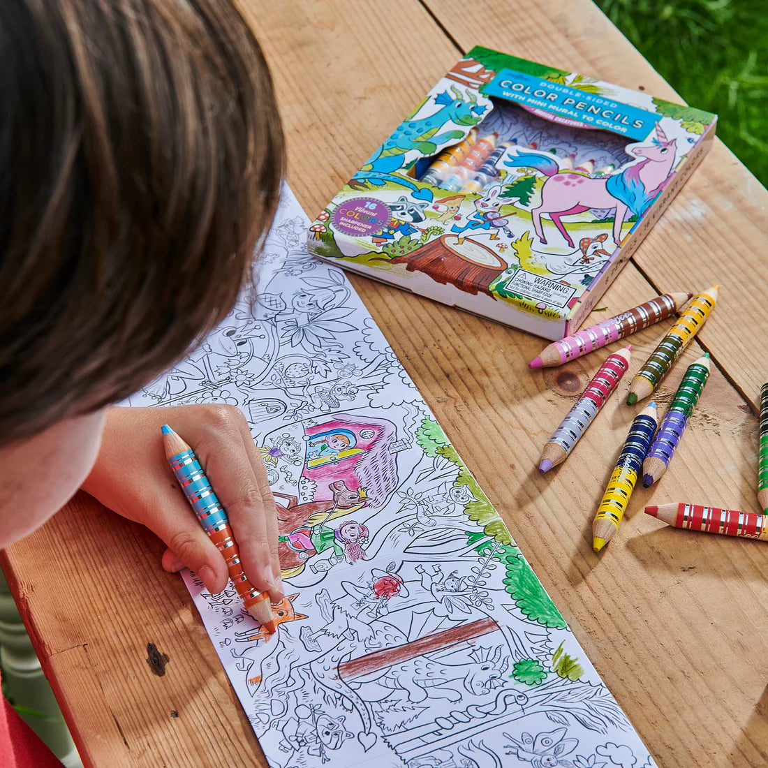 Magical Creature Color Pencil Mini Mural by eeBoo