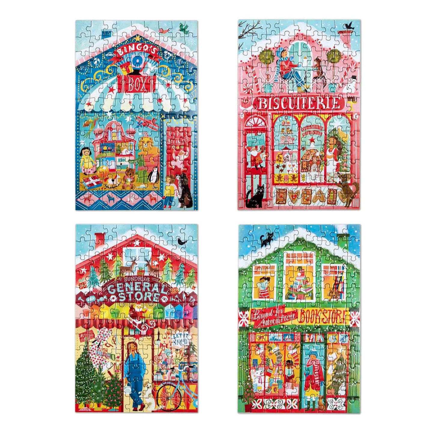Christmas Market 100 Piece Puzzle (Asst Styles) by eeBoo