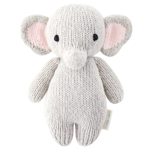 Baby Elephant Hand Knit Doll - Cuddle + Kind