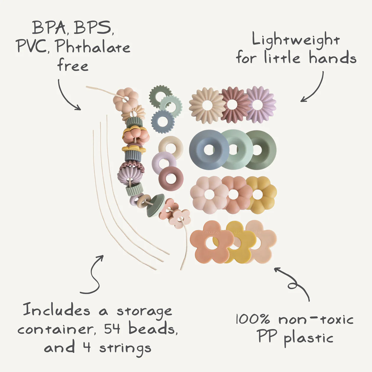 Bead Lacing Toy Set by Mushie