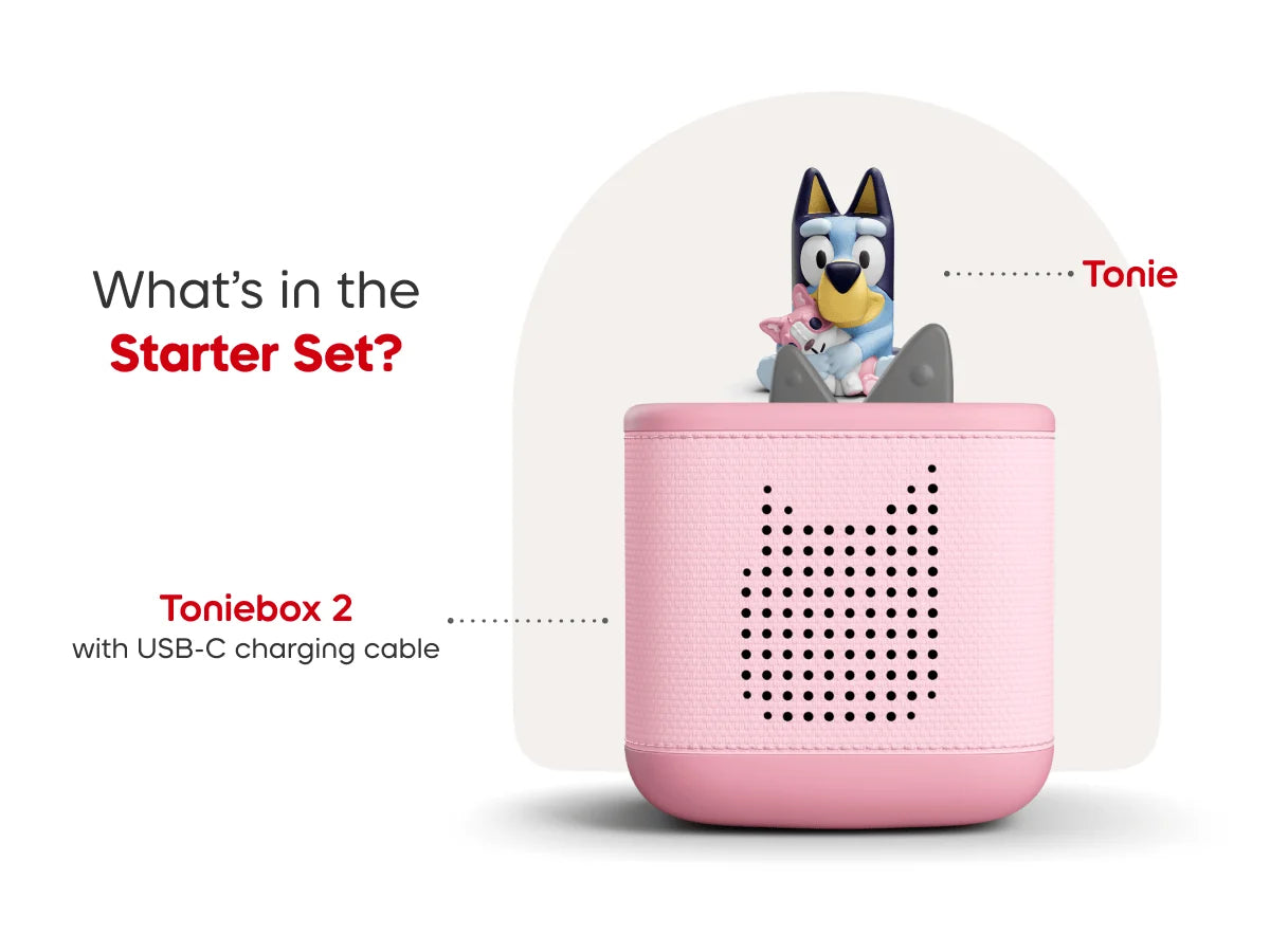 Bluey Toniebox 2 Starter Set - Cloud Pink