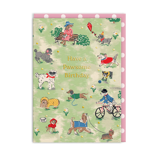 Pawsome Birthday Card Greeting Card